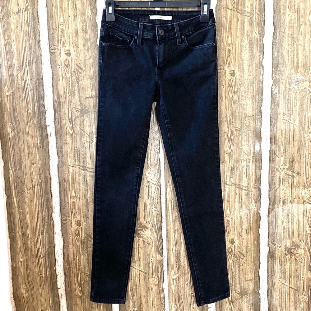 Levi's Women's Skinny Jeans in Dark Indigo/Black